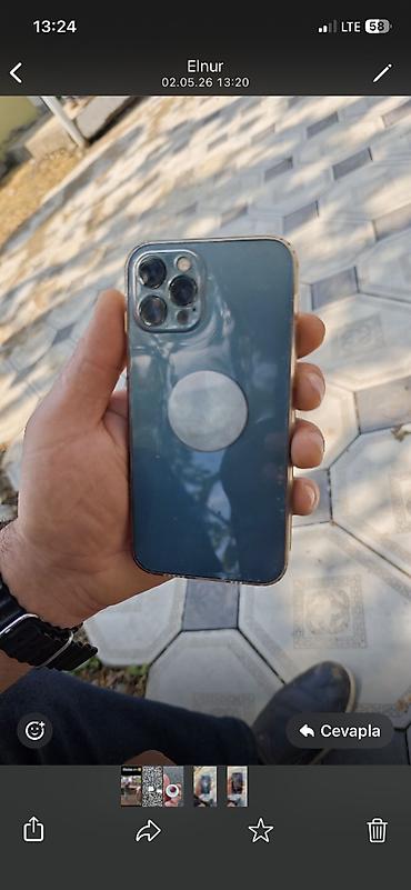ıphone 18: IPhone 12 Pro, 128 GB, Blue Titanium, Barmaq izi, Face ID — 2
