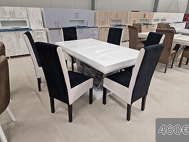 Setovi stolova i stolica: Trpezarijski set – sto sa 6 stolica - Moderan pravougaoni sto sa — 8
