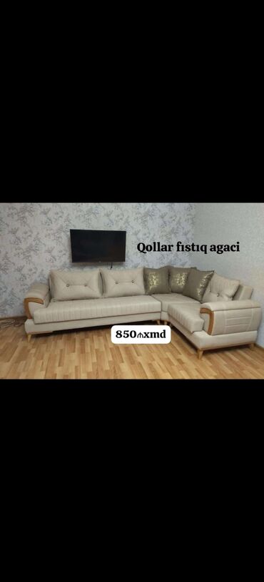 Divanlar: Künc divan, Açılmayan, Bazasız, Vеlur parça — 10