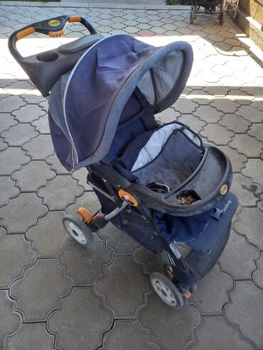детские коляски happy baby: Балдар арабасы, түсү - Кызгылт көк, Колдонулган