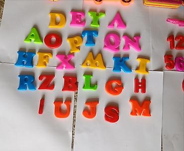uşaq ucun maqnit lovhə: Uşaq üçün öyrədici oyun dəsti. Hamısı=7man - Rəngarəng plastik maqnit — 2