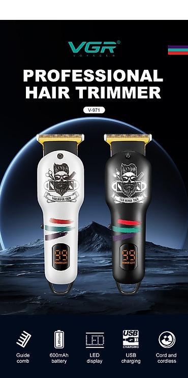 sac ucun moyka: Trimmer VGR 971 - 600mAh / 120 Dəqiqə / 1 Sürət 5500RPM / Cord/Cordles — 2