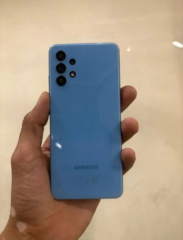 продаю айфон 6: Samsung Galaxy A32, 128 ГБ, цвет - Голубой, Гарантия, Сенсорный, Отпечаток пальца