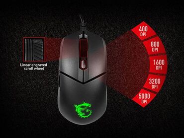 rgb klaviatura: "MSI Gaming CLUTCH GM11" oyun siçanı 10 Milyon klikdən çox davam edən