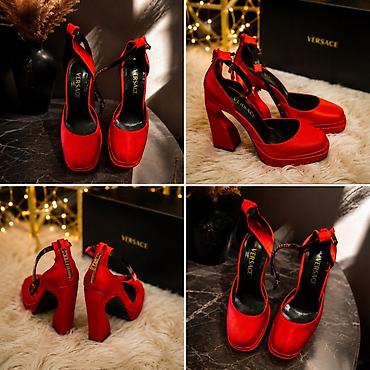soft shell: Туфли, 37, 36, Versace, Б/у, цвет - Красный, Самовывоз — 1