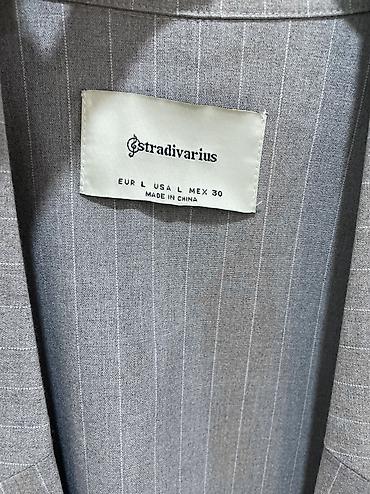 stradivarius: Пиджак Stradivarius размер л, без застёжки на пуговицу, на рукавах — 4