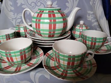 Kuhinjski setovi: Servis nov za kafe,caj,poslastice rucno oslikan 80te.Blue Elephant na lalafo.rs — 6 Kuhinjski setovi: Servis nov za kafe,caj,poslastice rucno oslikan 80te.Blue Elephant — 6