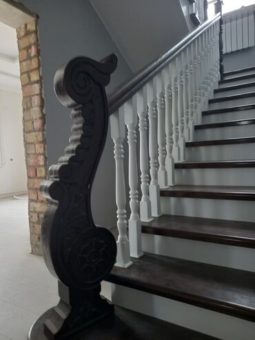 изготовление лестниц из дерева: Лестница жазайбыз фанера сосна каражыгачтан