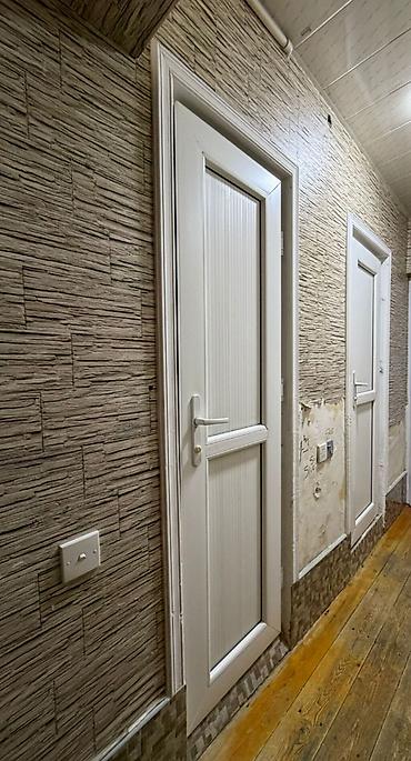 sendvic panel satilir: PVC interyer qapıları – ağ rəng, minimalist dizayn 2 Ədəd 120 Manat - — 1