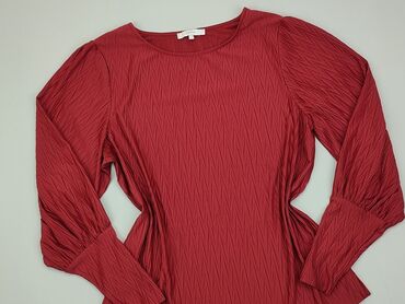 czerwona sukienki z bufiastymi rękawami: Блуза жіноча, L, стан - Ідеальний