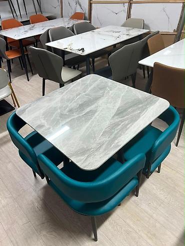 study table: Обеденные наборы со столом из керамогранита - Столешница — 3