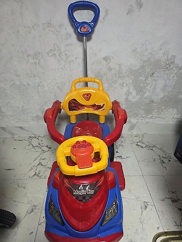Uşaq üçün elektrik maşınları: Uşaq gəzdirmə maşını – “Magic Car” - 3-ü 1-də funksionallıq: itələmə — 2