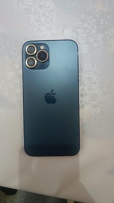 IPhone 12 Pro Max, Б/у, 128 ГБ, Pacific Blue, Защитное стекло, Чехол, 100 %