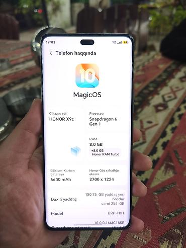 redmi note 13 pro max qiyməti: Honor X9c, 256 GB, rəng - Mavi, Barmaq izi — 3