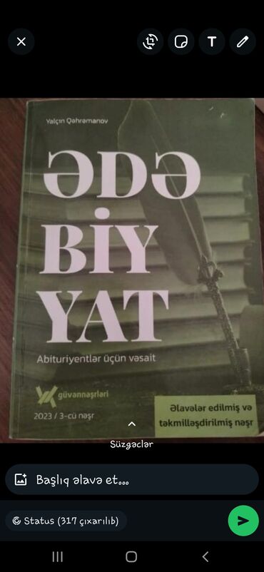 ədəbiyyat kitab: Edebiyyat yeni guven