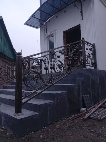 Изготовление перил: Изготовление перил Материал: Кованное железо, Наружные, Бесплатная доставка — 35