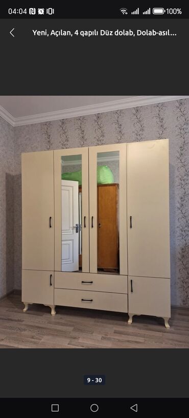 Dolablar: Yeni, Açılan, 4 qapılı Düz dolab, Dolab-asılqan, Azərbaycan — 9