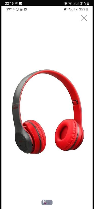 Qulaqcıqlar: P47 Wireless qulaqlıq Xüsusiyyətlər: - Simsiz bağlantı: Bluetooth — 13