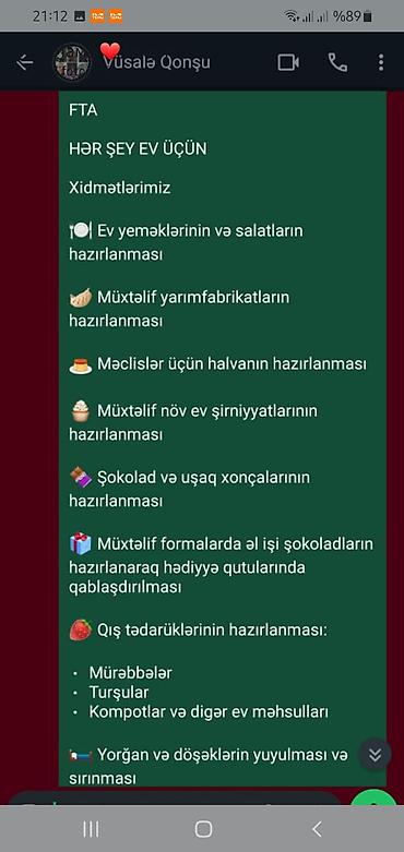 заказ повара на дом: Hər şey ev üçün – FTA xidmətləri - Ev yeməkləri və salatların — 1