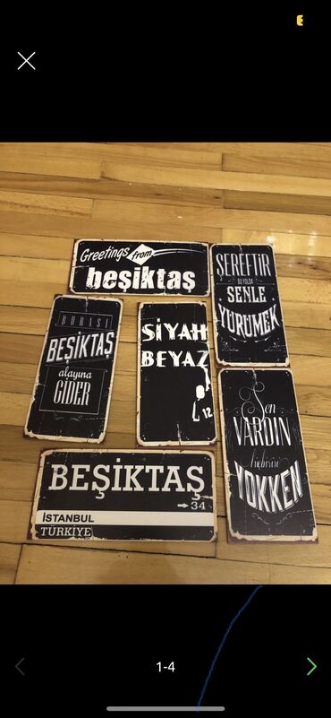 şəkil çəkmək üçün şəkillər: Beşiktaş fanları üçün 6-lı divar posteri. Yenidi salafanin icinden