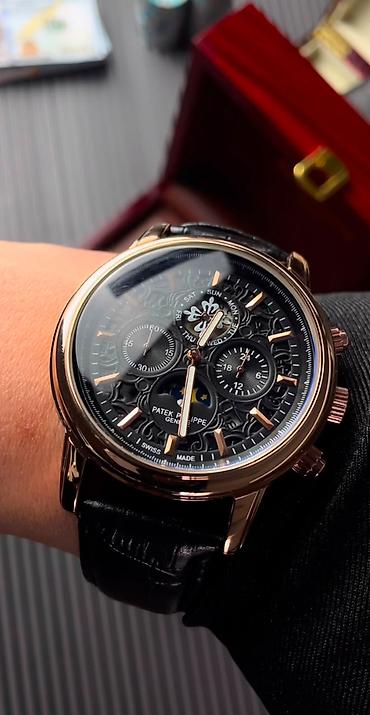 чехол на х: Мужские кварцевые часы Patek Philippe ⌚️ ✅нержавеющая сталь — 2