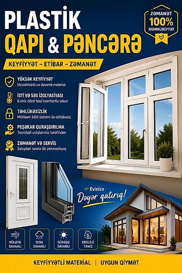 plasdik qaplar: 🏠 PLASTİK QAPI VƏ PƏNCƏRƏ SİFARİŞLƏRİ QƏBUL EDİLİR! 🔹 Keyfiyyətli — 1