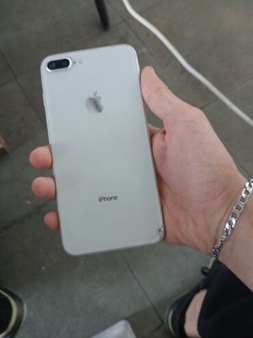 iphone islenmis: IPhone 8 Plus, 64 GB, Ağ, Barmaq izi, Simsiz şarj