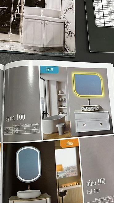 hamam skafi: Banyo mebel dəstləri – 100 sm modellər 1) Apel 100 (kod: 3190) - Alt — 3