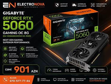 Videokart Gigabyte GeForce RTX 5060, 8 GB, Yeni lalafo.az -da Videokart Gigabyte GeForce RTX 5060, 8 GB, Yeni