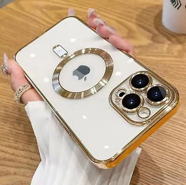 hsr 48: Elegantna futrola za iPhone sa zlatnim detaljima - Materijal: čvrst — 1