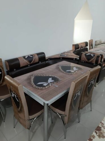 Divan və masa dəstləri: 🇹🇷Türk istehsalı Möhtəşəm ✨✨ Kuxna üçün stol stul dəsti 2 stul 1 — 8