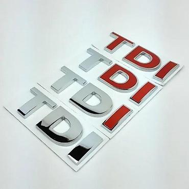tabla za alat: TDI znak metalni. TDI znak oznaka metalni samolepljiv, sva slova — 1