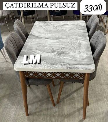 Mətbəx mebeli: Masa dəsti 💥 türk fabri̇ka endi̇ri̇mlə : 330₼ 💃🏻 yeni və depodan