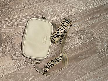 emperio armani: Emporio Armani krossover çanta - Rəng: krem/işıq bej - Material — 2