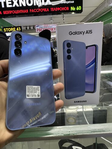 телефон в рассрочку: Samsung Galaxy A15, Колдонулган, 128 ГБ