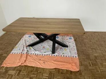 Stolovi: Trpezarijski Sto od Hrasta – Masivno drvo i metal 🪑 Unikatni sto — 8