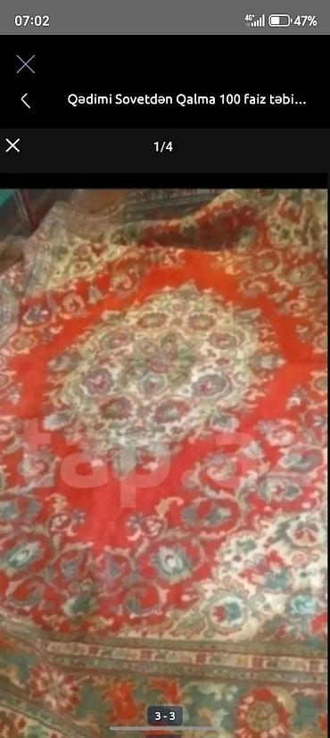 güllərin topdan satışı: Qədimi Sovetdən Qalma Gözəl tam təbii yun xalça, tam ideal vəziyyətdə — 2