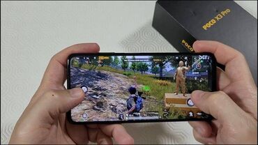 телфон арзан: Poco X3 Pro, Колдонулган, 1 ТБ, түсү - Көк, 2 SIM