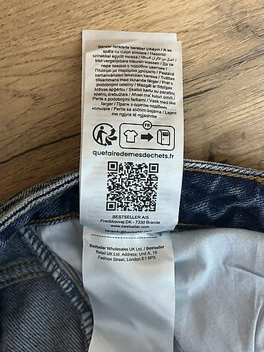 denim: Джинсы, Прямые, ONLY, Высокая талия, Вареные, M — 4