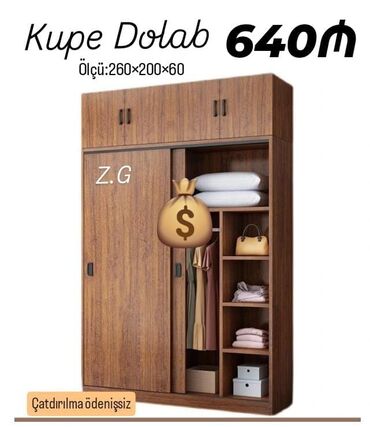 kupe dolablar: Qarderob, paltar dolabı, Yeni, Kupe