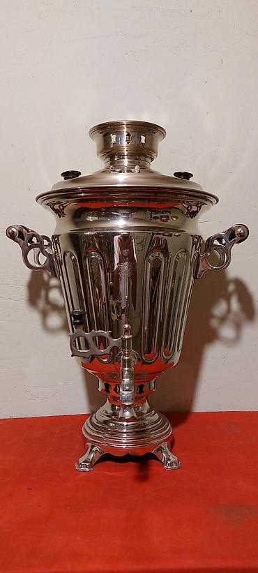 antik samovar alıram: 1950-ci illerin ural (rusiya) istehsali samavar 5-litrlikdir — 1