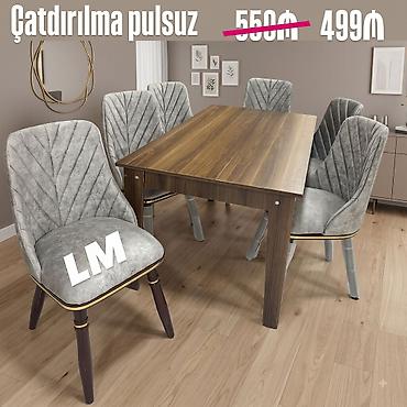 qubka: Möhtəşəm masa dəsti👑 Yüksək keyfiyyətlə Qiymət : Masa 90x1.70+6 — 1