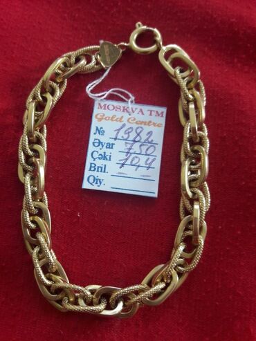 qizil halqa qolbaqlar: Bilərzik, Sarı qızıl, 750 Əyar, 14 g, Ödənişli çatdırılma