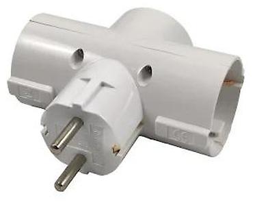 Priključnice: T-razvodnik (trostruki) za utičnicu – Schuko tip - Ulaz: muški Schuko — 10