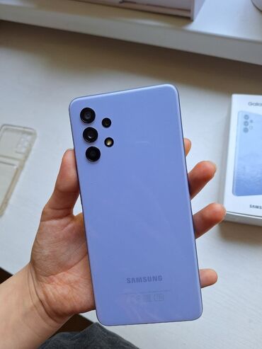 телефон токтогул: Samsung Galaxy A32, Новый, 128 ГБ, цвет - Фиолетовый, 2 SIM