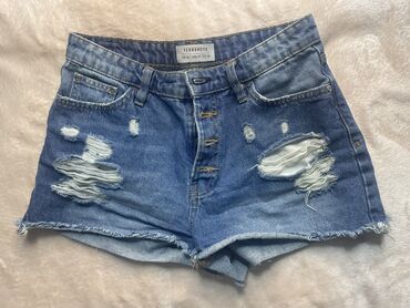женские джинсы на резинке: Повседневные шорты, Джинс, Короткая модель, Китай, M (EU 38)