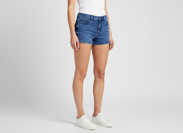 spodenki z cekinami sinsay: Denim Collection, Szorty damskie, rozmiar S