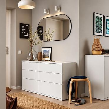 dressing table: Комод для одежды, Новый, Без зеркала, ЛДСП, цвет - Белый, Бесплатная доставка — 1