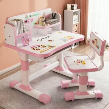 Другая мебель: Многофункциональный детский стол и стул с регулируемой высотой — 5