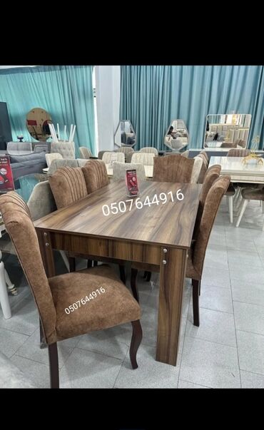 Masa və oturacaq dəstləri: Qonaq otağı üçün, Yeni, Açılmayan, Dördbucaq masa, 6 stul -da lalafo.az — 4 Masa və oturacaq dəstləri: Qonaq otağı üçün, Yeni, Açılmayan, Dördbucaq masa, 6 stul — 4